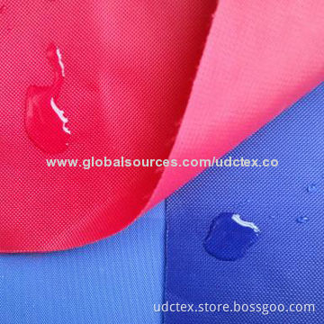 Polyester Oxford 600D Fabric with PU Coating, Water-resistant, Plain-dyed